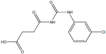 4-{[(3-chlorophenyl)carbamoyl]amino}-4-oxobutanoic acid 구조식 이미지