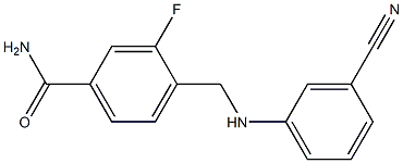 4-{[(3-cyanophenyl)amino]methyl}-3-fluorobenzamide Structure