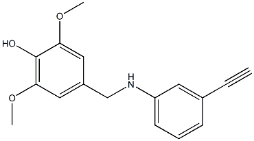 4-{[(3-ethynylphenyl)amino]methyl}-2,6-dimethoxyphenol Structure