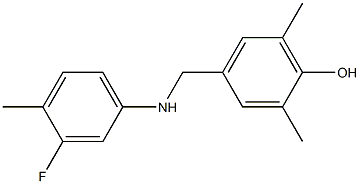 4-{[(3-fluoro-4-methylphenyl)amino]methyl}-2,6-dimethylphenol Structure