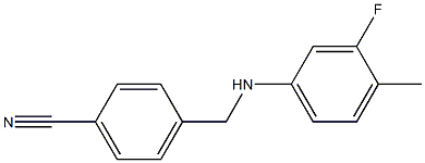 4-{[(3-fluoro-4-methylphenyl)amino]methyl}benzonitrile Structure