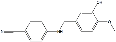 4-{[(3-hydroxy-4-methoxyphenyl)methyl]amino}benzonitrile Structure