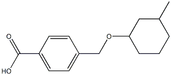 4-{[(3-methylcyclohexyl)oxy]methyl}benzoic acid 구조식 이미지