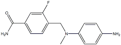 4-{[(4-aminophenyl)(methyl)amino]methyl}-3-fluorobenzamide 구조식 이미지