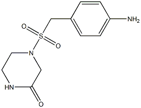 4-{[(4-aminophenyl)methane]sulfonyl}piperazin-2-one 구조식 이미지