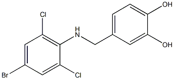 4-{[(4-bromo-2,6-dichlorophenyl)amino]methyl}benzene-1,2-diol Structure