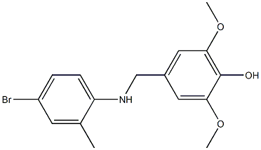 4-{[(4-bromo-2-methylphenyl)amino]methyl}-2,6-dimethoxyphenol 구조식 이미지