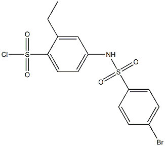 4-{[(4-bromophenyl)sulfonyl]amino}-2-ethylbenzenesulfonyl chloride Structure