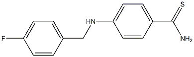 4-{[(4-fluorophenyl)methyl]amino}benzene-1-carbothioamide 구조식 이미지