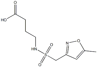 4-{[(5-methyl-1,2-oxazol-3-yl)methane]sulfonamido}butanoic acid Structure