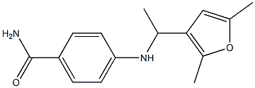 4-{[1-(2,5-dimethylfuran-3-yl)ethyl]amino}benzamide Structure