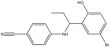 4-{[1-(5-bromo-2-hydroxyphenyl)propyl]amino}benzonitrile 구조식 이미지