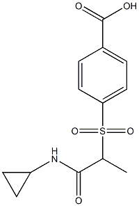 4-{[1-(cyclopropylcarbamoyl)ethane]sulfonyl}benzoic acid Structure