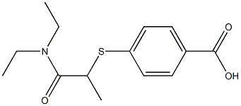 4-{[1-(diethylcarbamoyl)ethyl]sulfanyl}benzoic acid 구조식 이미지