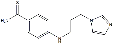 4-{[3-(1H-imidazol-1-yl)propyl]amino}benzene-1-carbothioamide 구조식 이미지