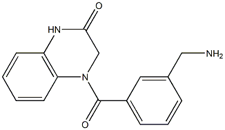 4-{[3-(aminomethyl)phenyl]carbonyl}-1,2,3,4-tetrahydroquinoxalin-2-one 구조식 이미지