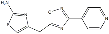 4-{[3-(pyridin-4-yl)-1,2,4-oxadiazol-5-yl]methyl}-1,3-thiazol-2-amine 구조식 이미지