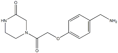 4-{[4-(aminomethyl)phenoxy]acetyl}piperazin-2-one 구조식 이미지