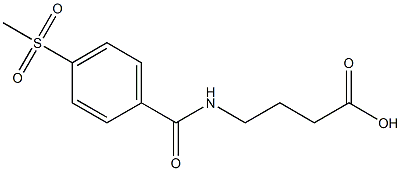 4-{[4-(methylsulfonyl)benzoyl]amino}butanoic acid 구조식 이미지