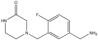 4-{[5-(aminomethyl)-2-fluorophenyl]methyl}piperazin-2-one Structure