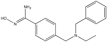 4-{[benzyl(ethyl)amino]methyl}-N'-hydroxybenzene-1-carboximidamide 구조식 이미지