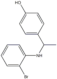 4-{1-[(2-bromophenyl)amino]ethyl}phenol Structure