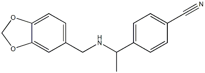 4-{1-[(2H-1,3-benzodioxol-5-ylmethyl)amino]ethyl}benzonitrile Structure
