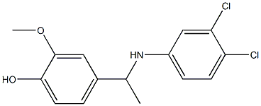 4-{1-[(3,4-dichlorophenyl)amino]ethyl}-2-methoxyphenol 구조식 이미지