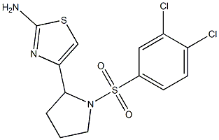 4-{1-[(3,4-dichlorophenyl)sulfonyl]pyrrolidin-2-yl}-1,3-thiazol-2-amine Structure