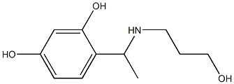 4-{1-[(3-hydroxypropyl)amino]ethyl}benzene-1,3-diol 구조식 이미지