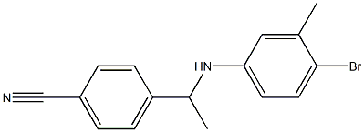 4-{1-[(4-bromo-3-methylphenyl)amino]ethyl}benzonitrile 구조식 이미지