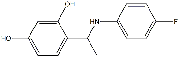 4-{1-[(4-fluorophenyl)amino]ethyl}benzene-1,3-diol Structure