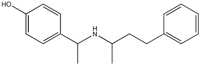 4-{1-[(4-phenylbutan-2-yl)amino]ethyl}phenol 구조식 이미지