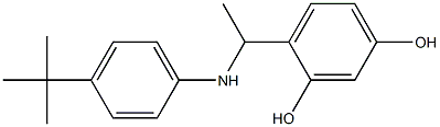 4-{1-[(4-tert-butylphenyl)amino]ethyl}benzene-1,3-diol 구조식 이미지