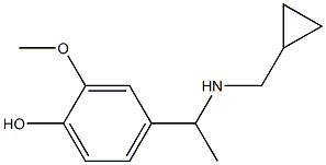 4-{1-[(cyclopropylmethyl)amino]ethyl}-2-methoxyphenol Structure