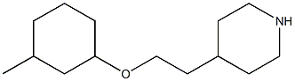 4-{2-[(3-methylcyclohexyl)oxy]ethyl}piperidine Structure