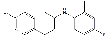 4-{3-[(4-fluoro-2-methylphenyl)amino]butyl}phenol Structure