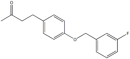 4-{4-[(3-fluorophenyl)methoxy]phenyl}butan-2-one 구조식 이미지