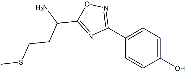 4-{5-[1-amino-3-(methylsulfanyl)propyl]-1,2,4-oxadiazol-3-yl}phenol Structure