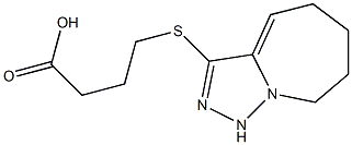 4-{5H,6H,7H,8H,9H-[1,2,4]triazolo[3,4-a]azepin-3-ylsulfanyl}butanoic acid Structure