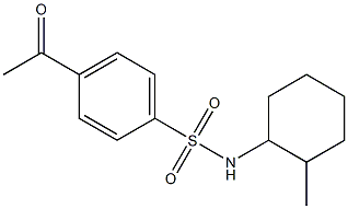 4-acetyl-N-(2-methylcyclohexyl)benzene-1-sulfonamide 구조식 이미지