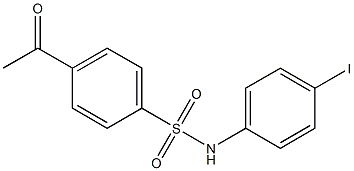 4-acetyl-N-(4-iodophenyl)benzene-1-sulfonamide 구조식 이미지