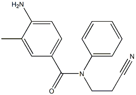 4-amino-N-(2-cyanoethyl)-3-methyl-N-phenylbenzamide 구조식 이미지