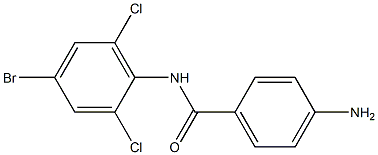 4-amino-N-(4-bromo-2,6-dichlorophenyl)benzamide 구조식 이미지