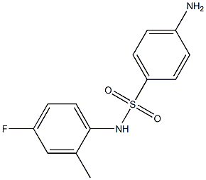 4-amino-N-(4-fluoro-2-methylphenyl)benzenesulfonamide 구조식 이미지