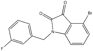 4-bromo-1-[(3-fluorophenyl)methyl]-2,3-dihydro-1H-indole-2,3-dione Structure