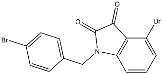 4-bromo-1-[(4-bromophenyl)methyl]-2,3-dihydro-1H-indole-2,3-dione 구조식 이미지