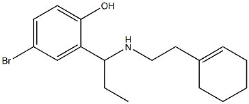 4-bromo-2-(1-{[2-(cyclohex-1-en-1-yl)ethyl]amino}propyl)phenol 구조식 이미지