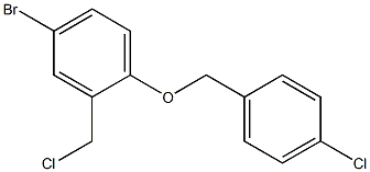 4-bromo-2-(chloromethyl)-1-[(4-chlorophenyl)methoxy]benzene 구조식 이미지