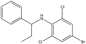 4-bromo-2,6-dichloro-N-(1-phenylpropyl)aniline 구조식 이미지